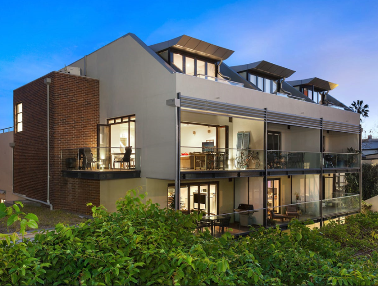 Night view of Paddington Central Apartments